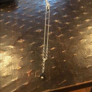 Brighton Necklace with Black Stone